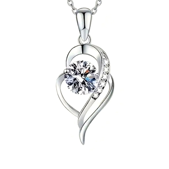 Elegant & Charming 925 Silver 0.5 Ct Moissanite Necklace. - Picture 1 of 7